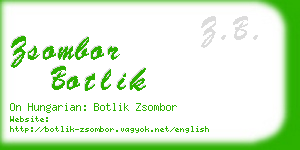 zsombor botlik business card